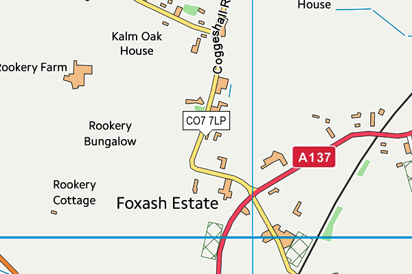 CO7 7LP map - OS VectorMap District (Ordnance Survey)