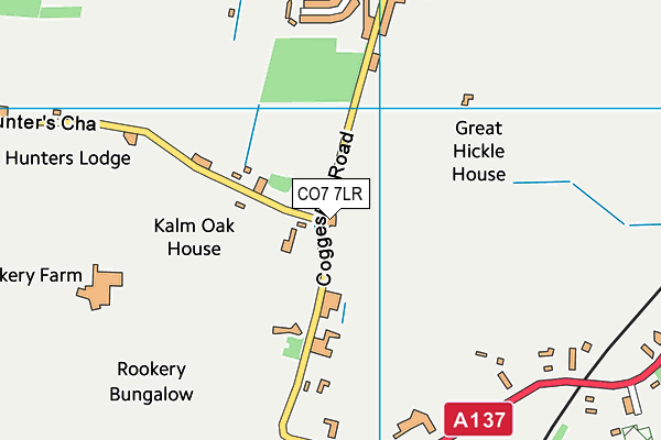 CO7 7LR map - OS VectorMap District (Ordnance Survey)