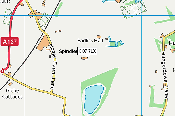 CO7 7LX map - OS VectorMap District (Ordnance Survey)