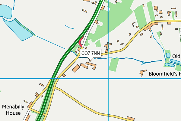 CO7 7NN map - OS VectorMap District (Ordnance Survey)