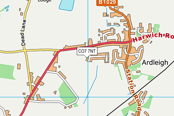 CO7 7NT map - OS VectorMap District (Ordnance Survey)