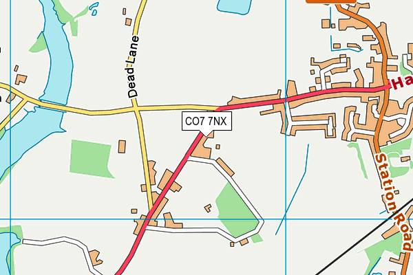 CO7 7NX map - OS VectorMap District (Ordnance Survey)