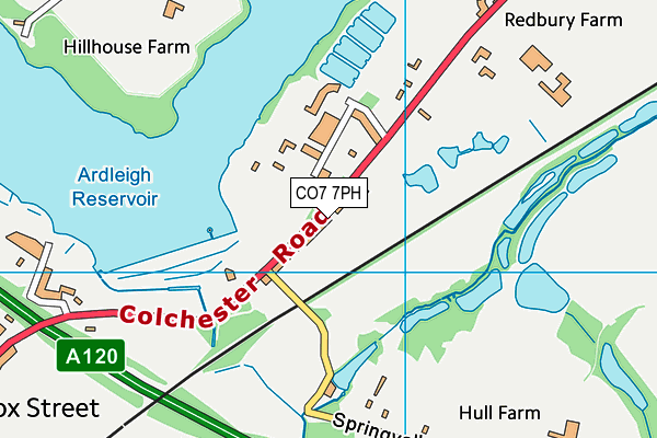 CO7 7PH map - OS VectorMap District (Ordnance Survey)