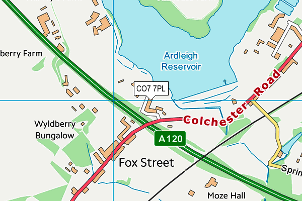 CO7 7PL map - OS VectorMap District (Ordnance Survey)