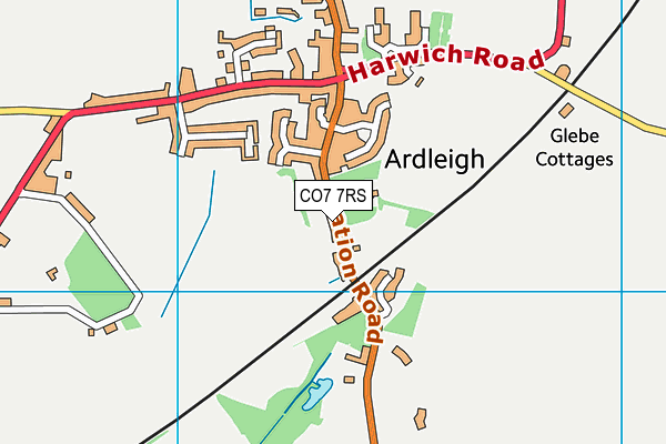 Ardleigh Recreation Ground map (CO7 7RS) - OS VectorMap District (Ordnance Survey)