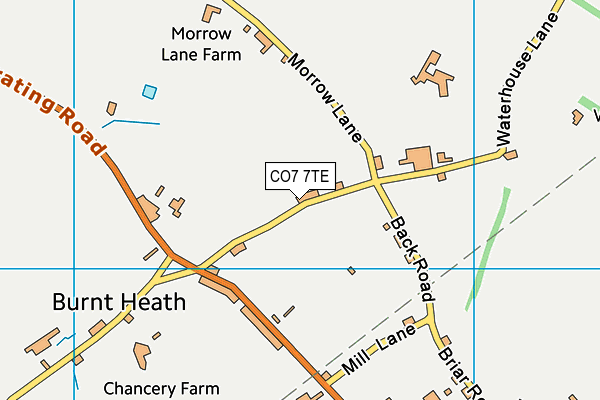 CO7 7TE map - OS VectorMap District (Ordnance Survey)