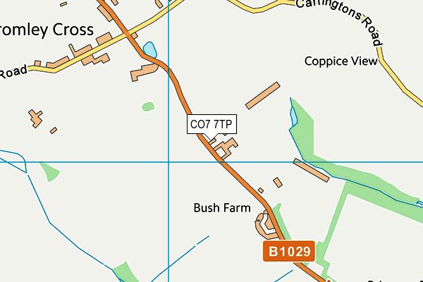 CO7 7TP map - OS VectorMap District (Ordnance Survey)