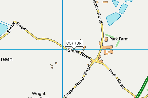 CO7 7UR map - OS VectorMap District (Ordnance Survey)