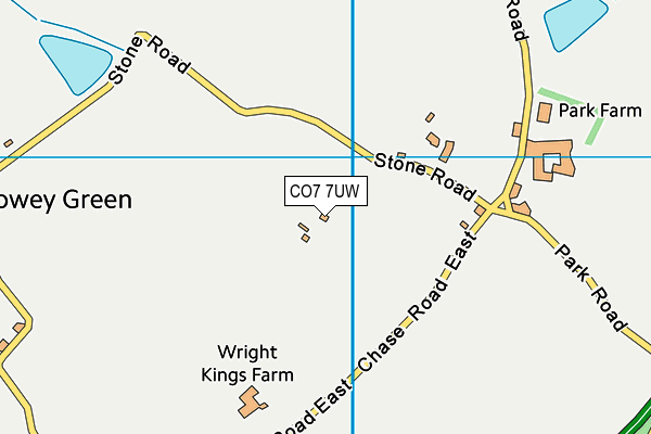 CO7 7UW map - OS VectorMap District (Ordnance Survey)