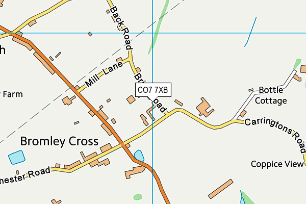 CO7 7XB map - OS VectorMap District (Ordnance Survey)