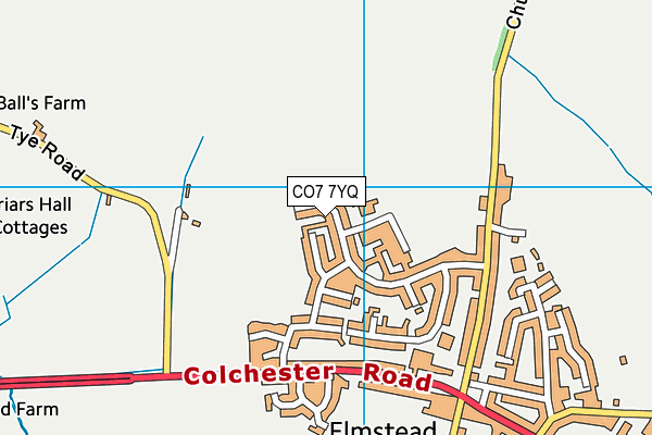 Elmstead Primary School map (CO7 7YQ) - OS VectorMap District (Ordnance Survey)