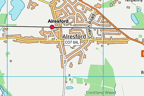 CO7 8AL map - OS VectorMap District (Ordnance Survey)