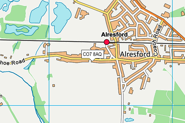 CO7 8AQ map - OS VectorMap District (Ordnance Survey)