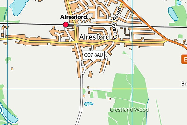 Alresford Primary School map (CO7 8AU) - OS VectorMap District (Ordnance Survey)