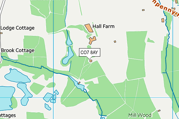 CO7 8AY map - OS VectorMap District (Ordnance Survey)
