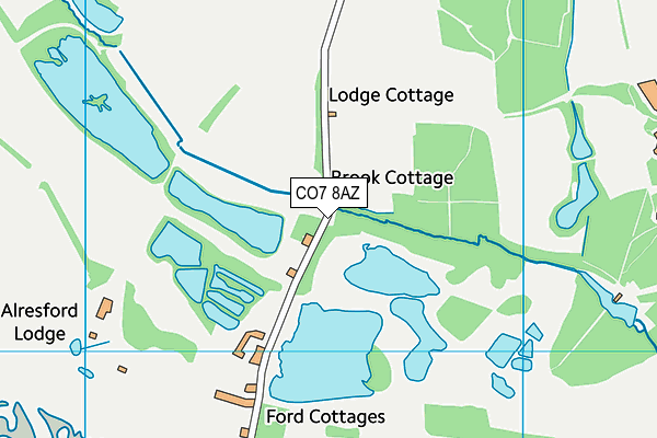 CO7 8AZ map - OS VectorMap District (Ordnance Survey)
