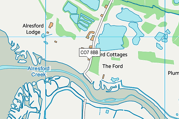 CO7 8BB map - OS VectorMap District (Ordnance Survey)