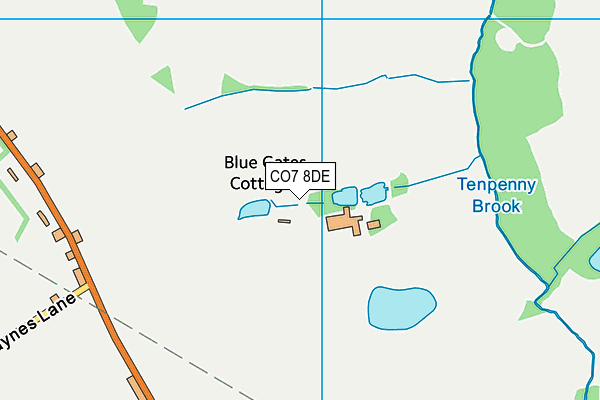 CO7 8DE map - OS VectorMap District (Ordnance Survey)