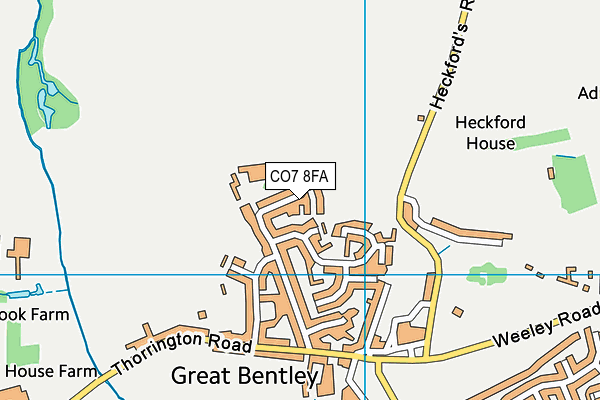 CO7 8FA map - OS VectorMap District (Ordnance Survey)