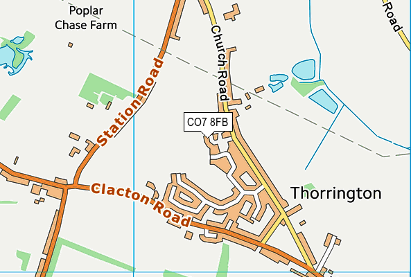 CO7 8FB map - OS VectorMap District (Ordnance Survey)
