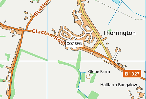 CO7 8FG map - OS VectorMap District (Ordnance Survey)