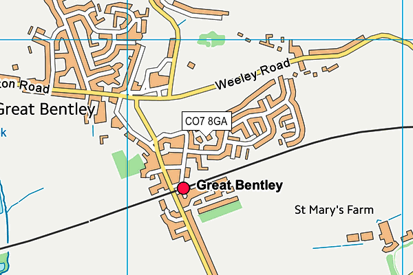 CO7 8GA map - OS VectorMap District (Ordnance Survey)