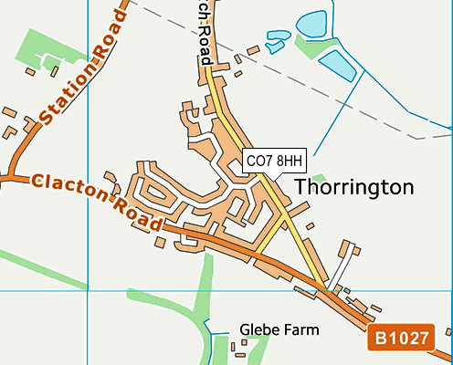 CO7 8HH map - OS VectorMap District (Ordnance Survey)