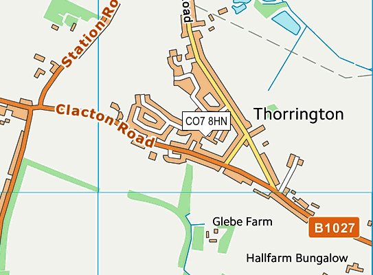 CO7 8HN map - OS VectorMap District (Ordnance Survey)