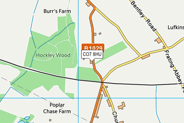 CO7 8HU map - OS VectorMap District (Ordnance Survey)