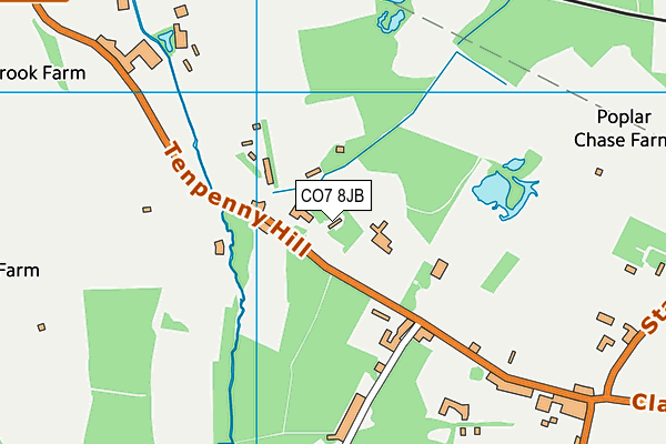 CO7 8JB map - OS VectorMap District (Ordnance Survey)