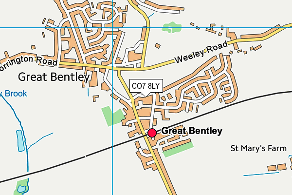 Great Bentley Green (Pitch A) map (CO7 8LY) - OS VectorMap District (Ordnance Survey)