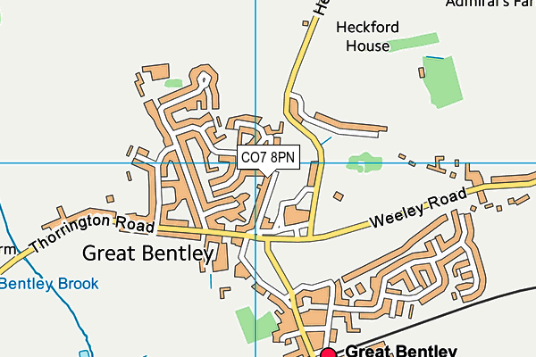 CO7 8PN map - OS VectorMap District (Ordnance Survey)