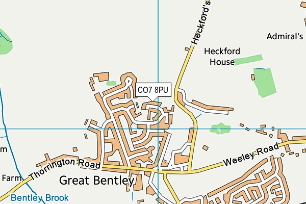 CO7 8PU map - OS VectorMap District (Ordnance Survey)