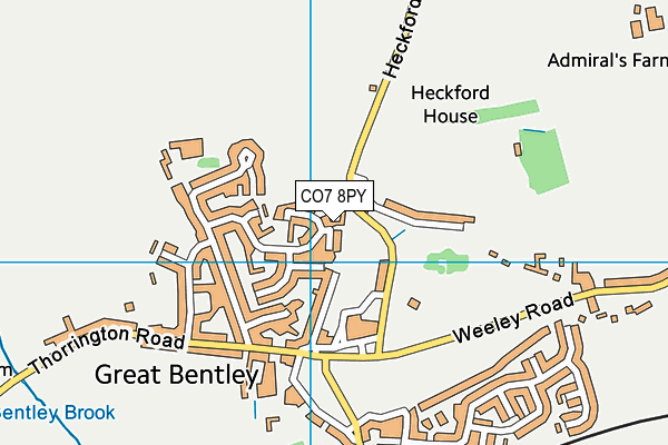 CO7 8PY map - OS VectorMap District (Ordnance Survey)