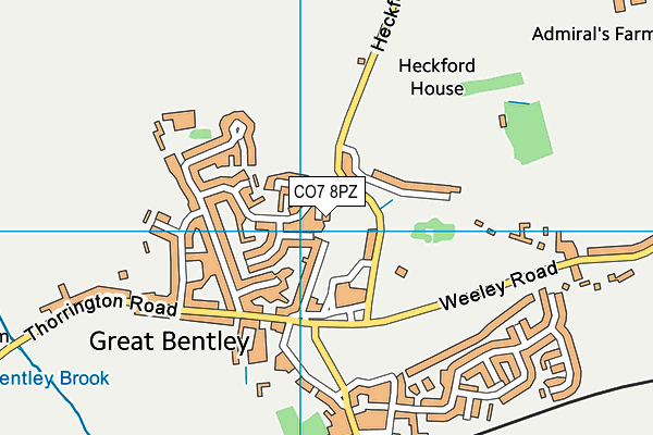 CO7 8PZ map - OS VectorMap District (Ordnance Survey)