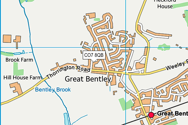 CO7 8QB map - OS VectorMap District (Ordnance Survey)