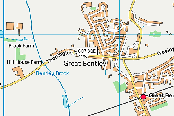 Map of GREAT BENTLEY PRE-SCHOOL COMMUNITY INTEREST COMPANY at district scale