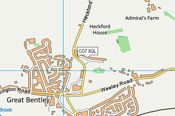 CO7 8QL map - OS VectorMap District (Ordnance Survey)