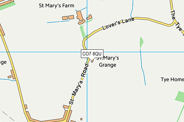 CO7 8QU map - OS VectorMap District (Ordnance Survey)