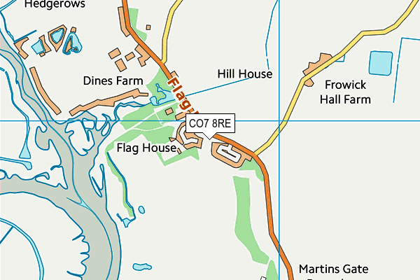 CO7 8RE map - OS VectorMap District (Ordnance Survey)