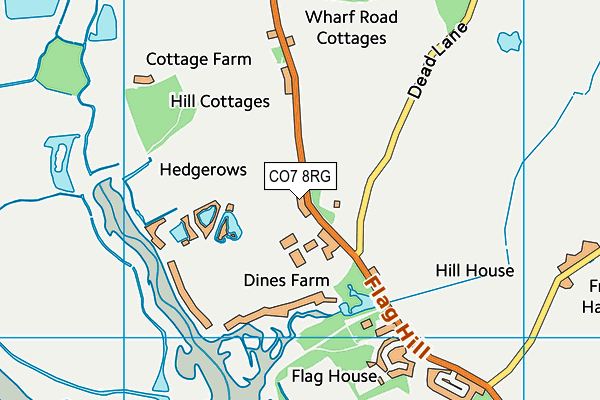 CO7 8RG map - OS VectorMap District (Ordnance Survey)