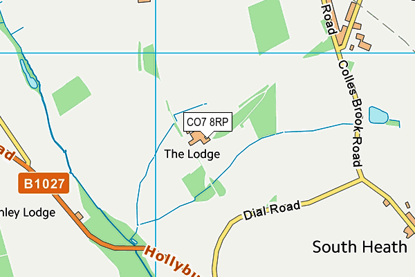 CO7 8RP map - OS VectorMap District (Ordnance Survey)