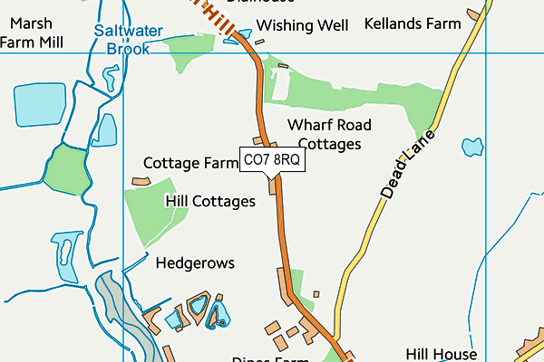 CO7 8RQ map - OS VectorMap District (Ordnance Survey)