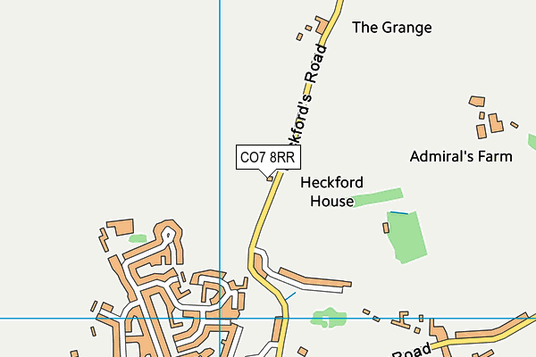 CO7 8RR map - OS VectorMap District (Ordnance Survey)