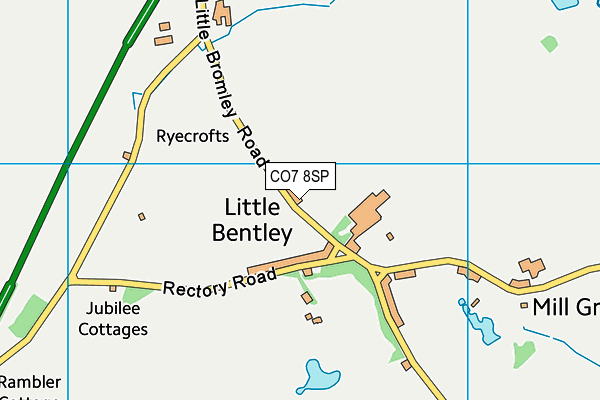 CO7 8SP map - OS VectorMap District (Ordnance Survey)