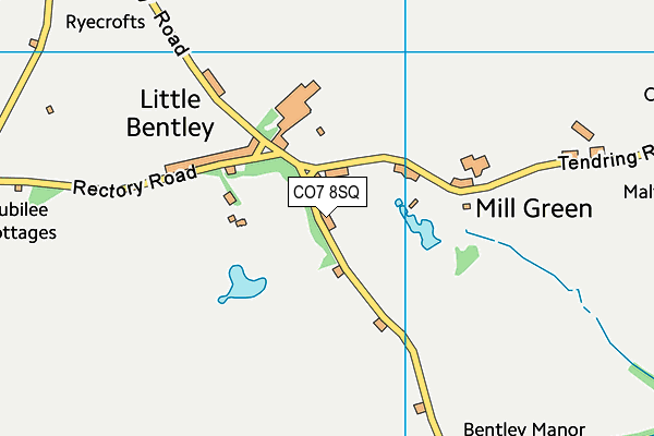 CO7 8SQ map - OS VectorMap District (Ordnance Survey)