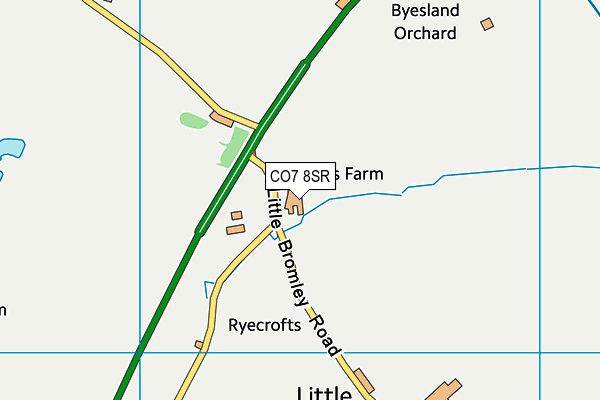 CO7 8SR map - OS VectorMap District (Ordnance Survey)