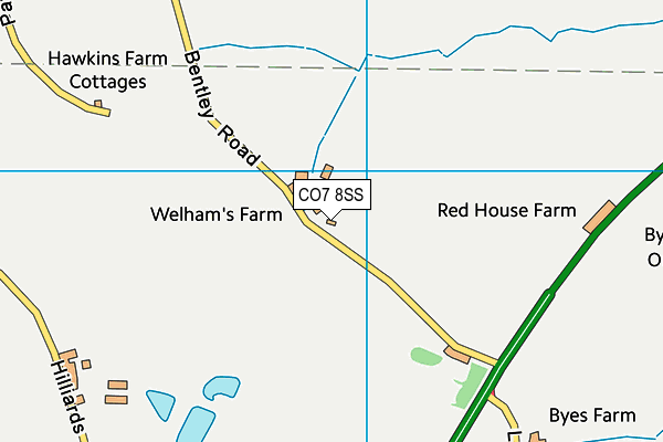 CO7 8SS map - OS VectorMap District (Ordnance Survey)