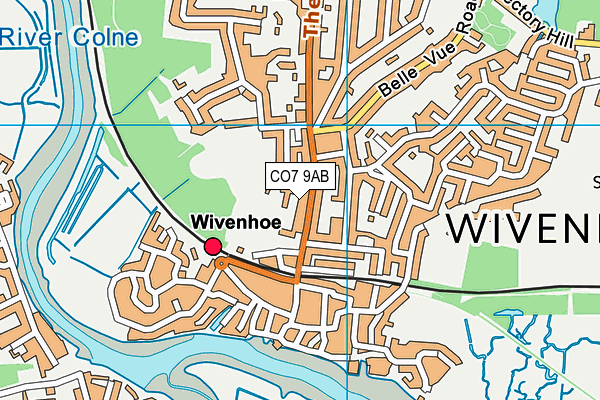 King George V Playing Field (Wivenhoe) map (CO7 9AB) - OS VectorMap District (Ordnance Survey)