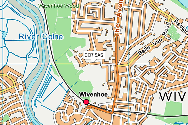 CO7 9AS map - OS VectorMap District (Ordnance Survey)